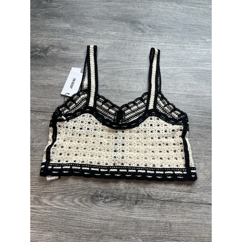 Jason Wu Crochet Cottage Core Cropped‎ Boho Hippie Tank Top Festival NWT Size 2 - Picture 7 of 8